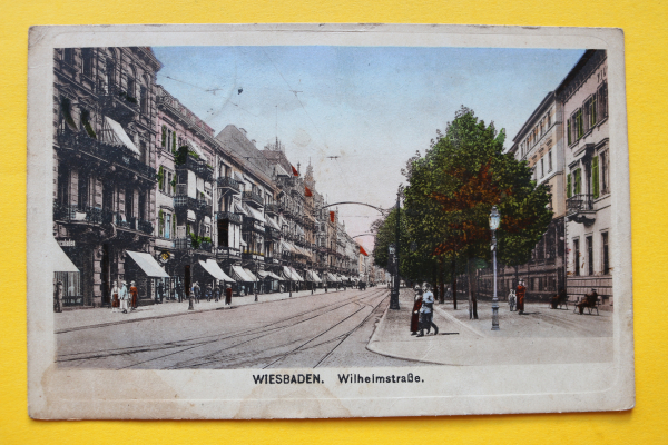 AK Wiesbaden / Wilhelmstrasse / 1920 / Geschäfte